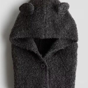 H&M Baby Boy Girl Toddler Bear Cardigan Sweater Jacket Hoodie Sz 3T UNISEX